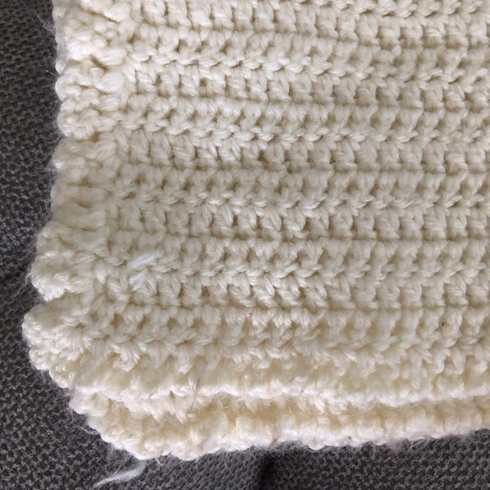 Handmade crochet yellow baby blanket